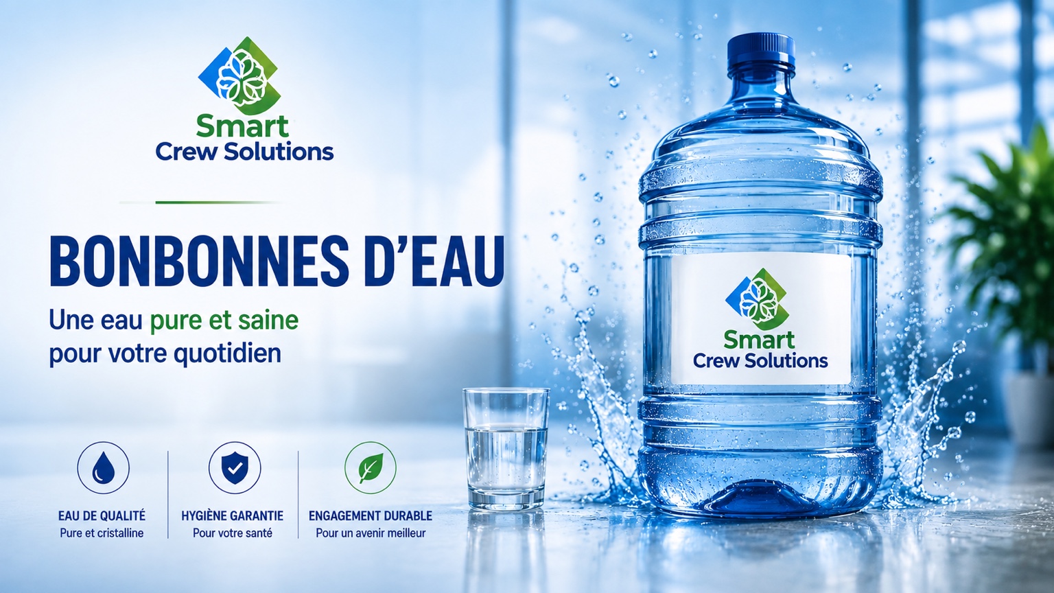Bonbonnes d’eau Smart Crew Solutions