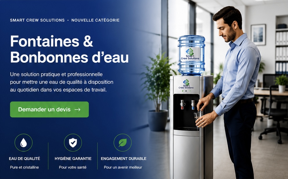 Fontaines & Bonbonnes d’eau — Smart Crew Solutions